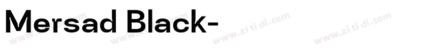 Mersad Black字体转换